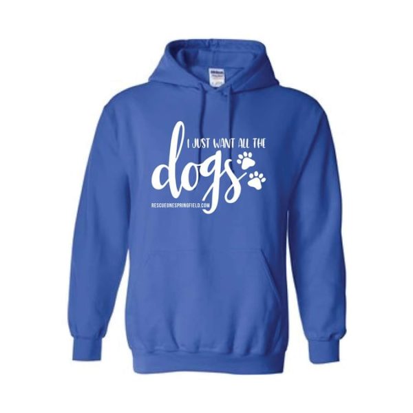 I Just Want All The Dogs Hoodie Blue